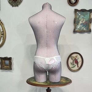 Vintage Sheer White Lace Bikini Panties – René Rofé – Small